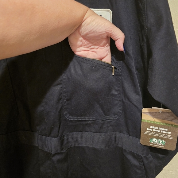 Key ~ Men's ~ Deluxe Unlined Long Sleeve Coveralls -  2XL S- 995.41. - Picture 3 of 16